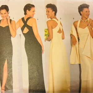 Vintage Butterick 6463 Pattern  Dress Formal Dress Sizes 18-22 Pre Owned